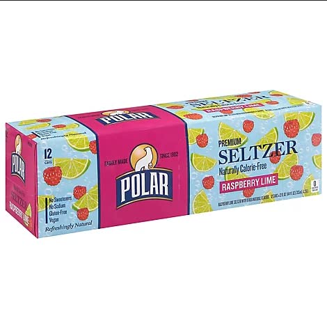 Raspberry Lime Sparkling Water 48 Pack