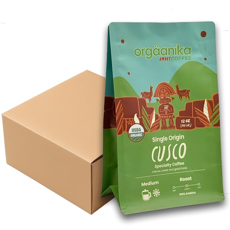 Organic Peru Single Origin Ground Coffee 12 oz 20 Pack