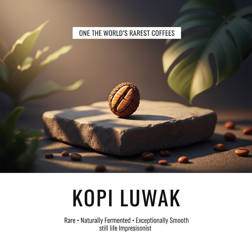 Montuno Kopi Luwak Arabica Coffee, Premium Gourmet, 1 Lb (Whole Bean)