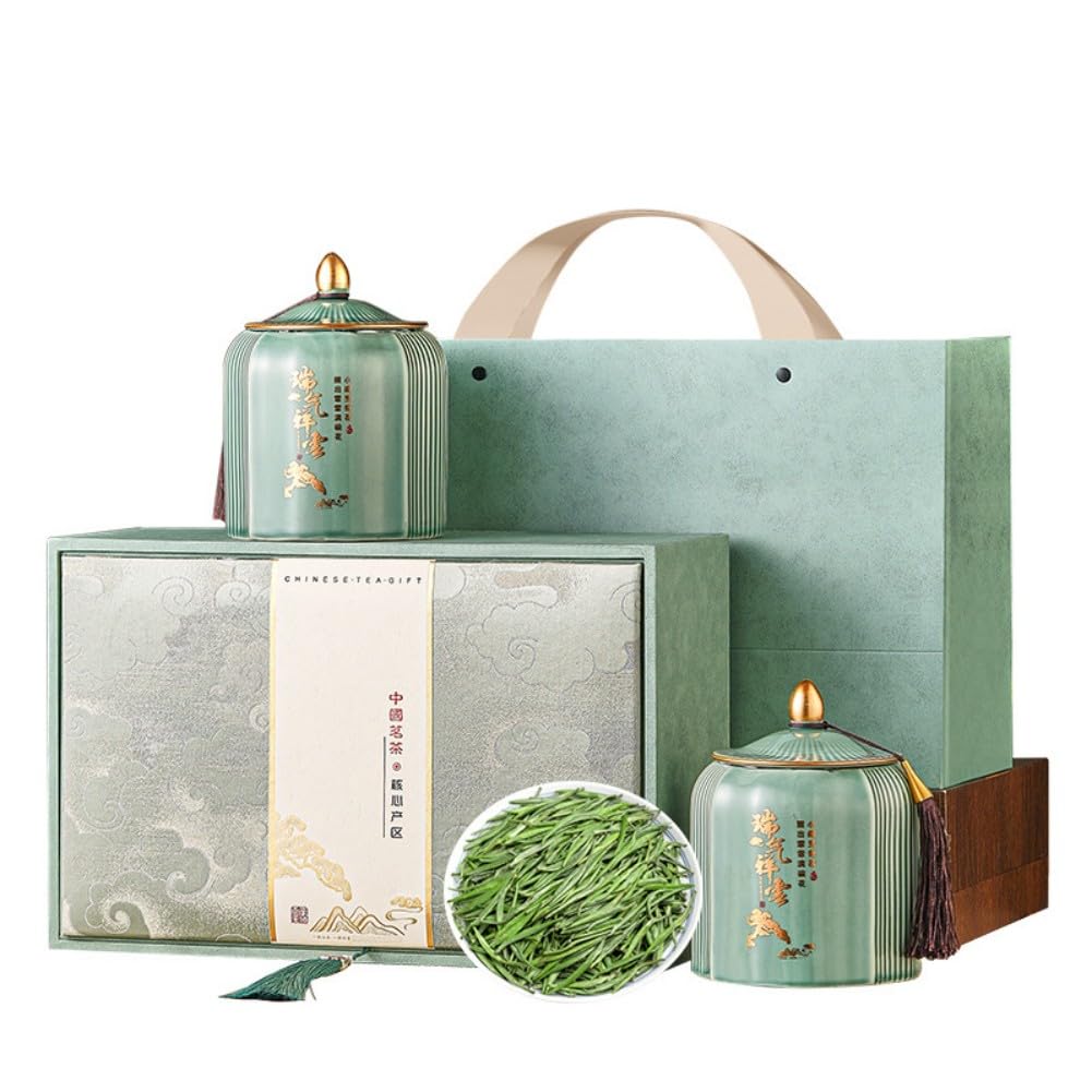 Que She Green Tea Porcelain Gift Set 200g