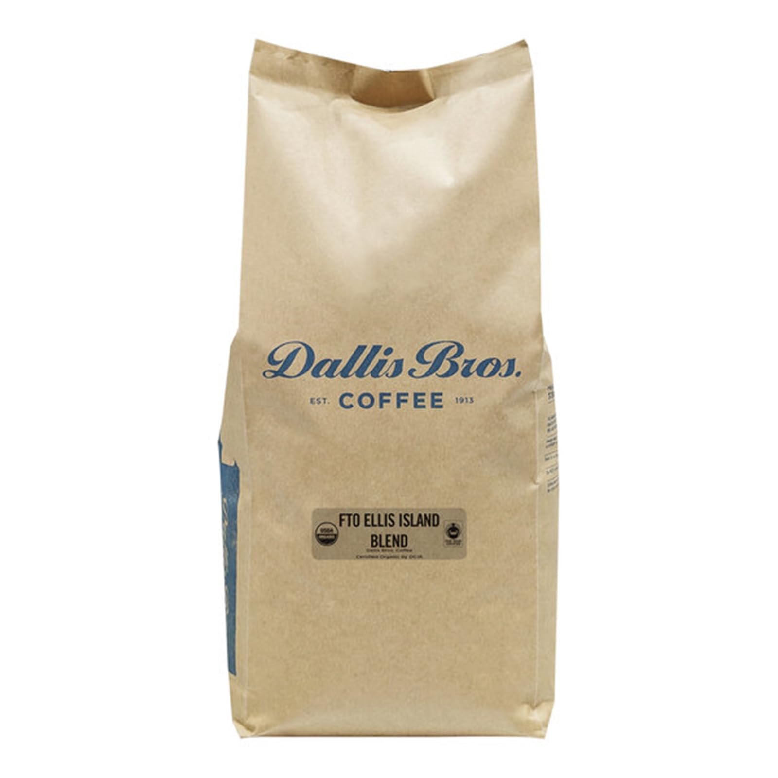 Fair Trade Organic Ellis Island Blend Coffee Beans 5 lb
