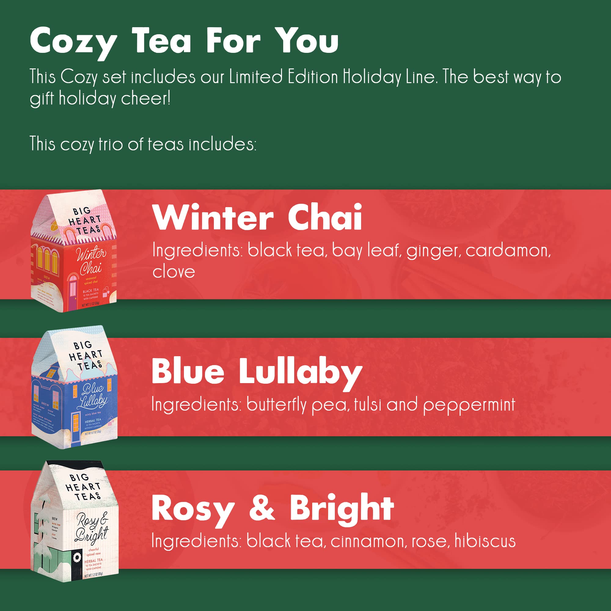 Big Heart Tea Co. Tea Bags Sampler Sets and Gift Sets