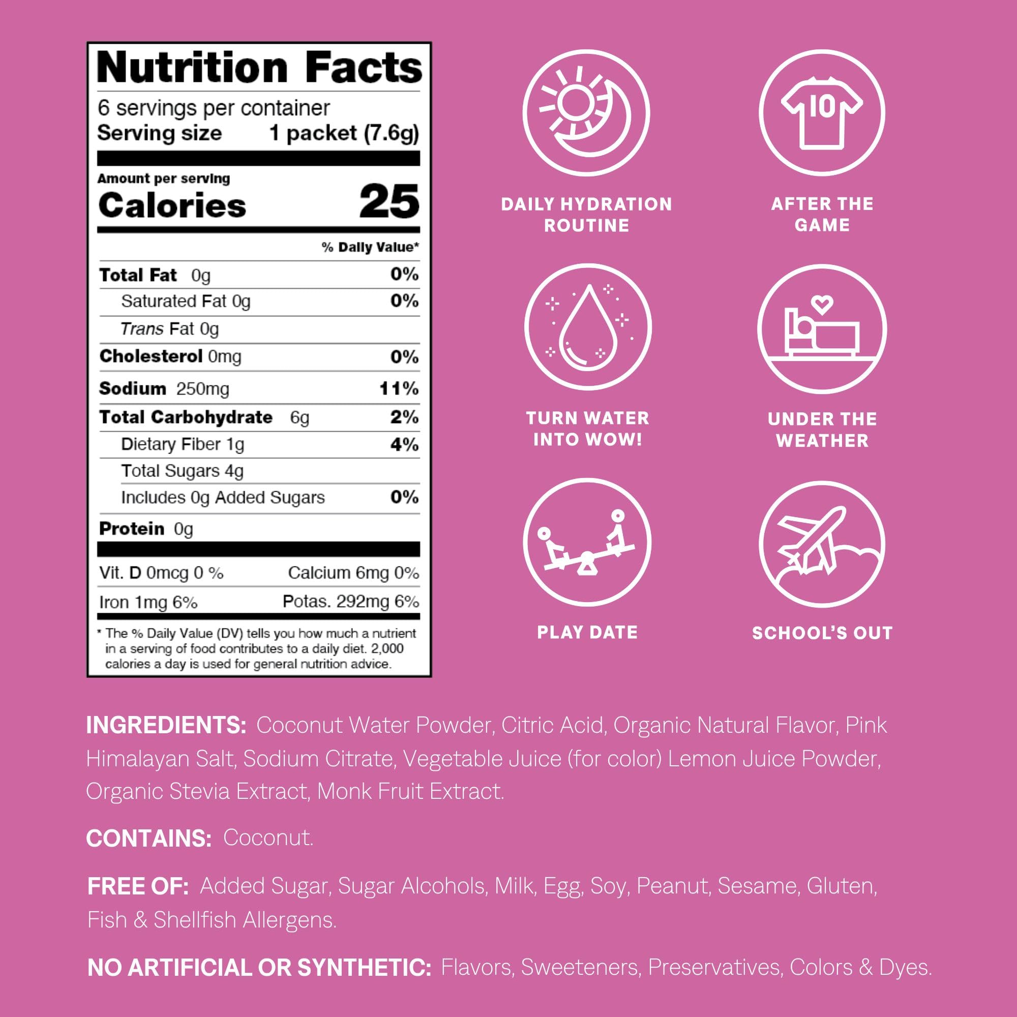 Kids Electrolyte Drink Mix Variety Pack 42 Sticks