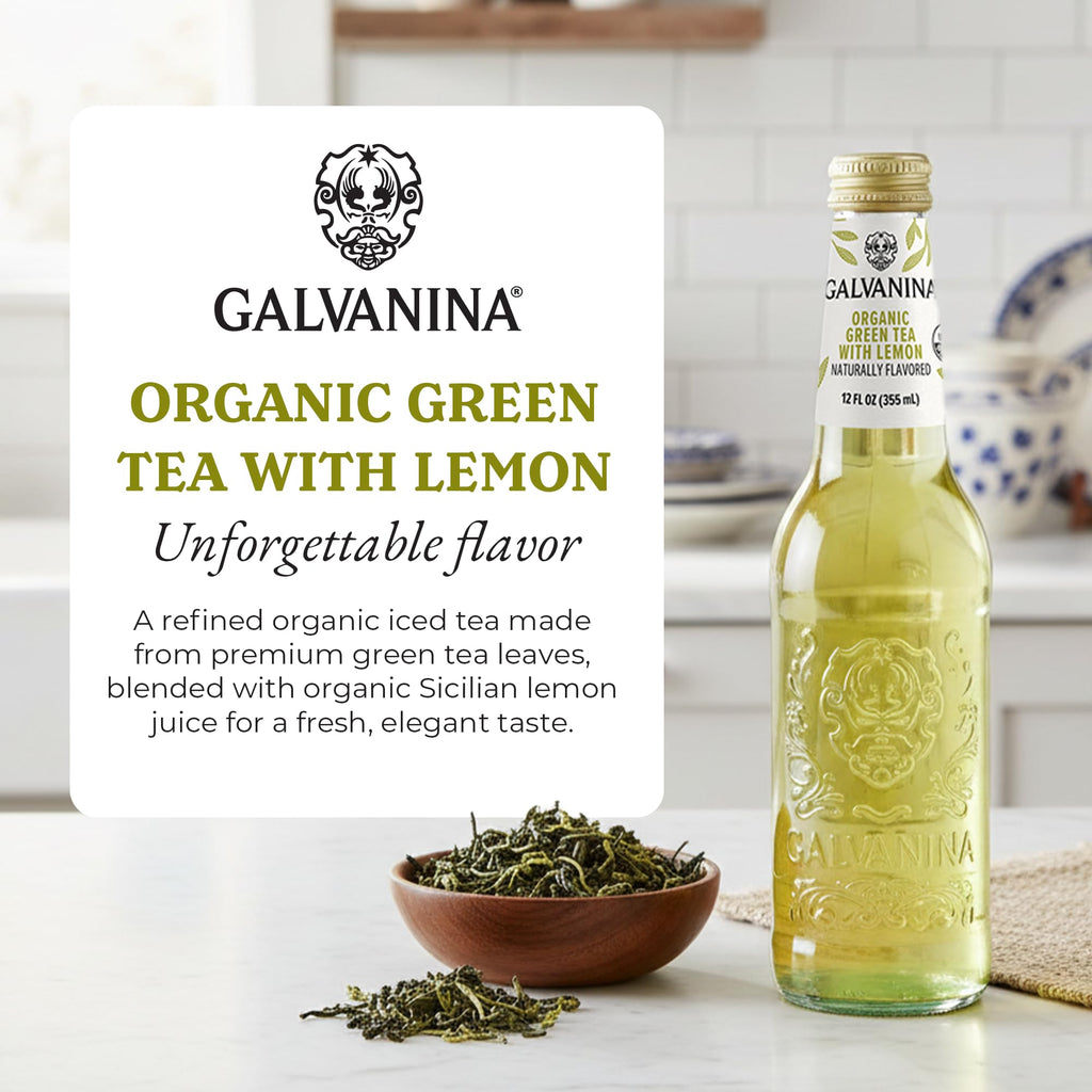 Organic Green Lemon Iced Tea 12 oz 12 Bottles