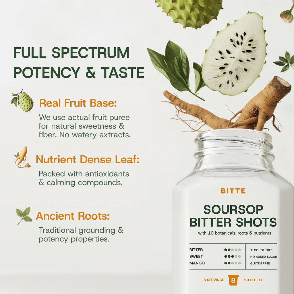 BITTE Soursop Bitters Liquid – Immune + Energy Soursop Juice Shots