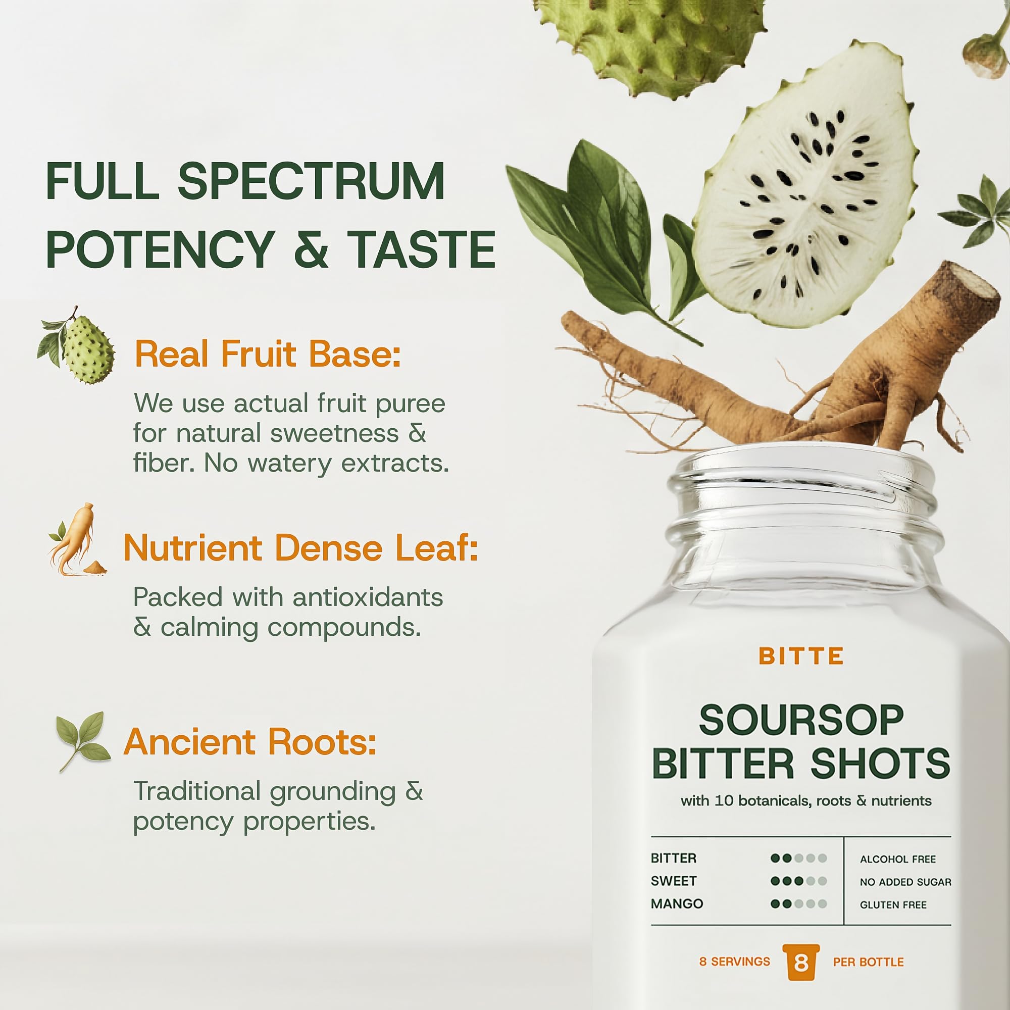 BITTE Soursop Bitters Liquid – Immune + Energy Soursop Juice Shots