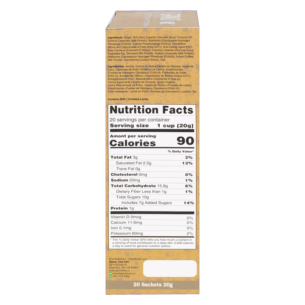 Reishi Mushroom Instant Latte Coffee 20 Sachets