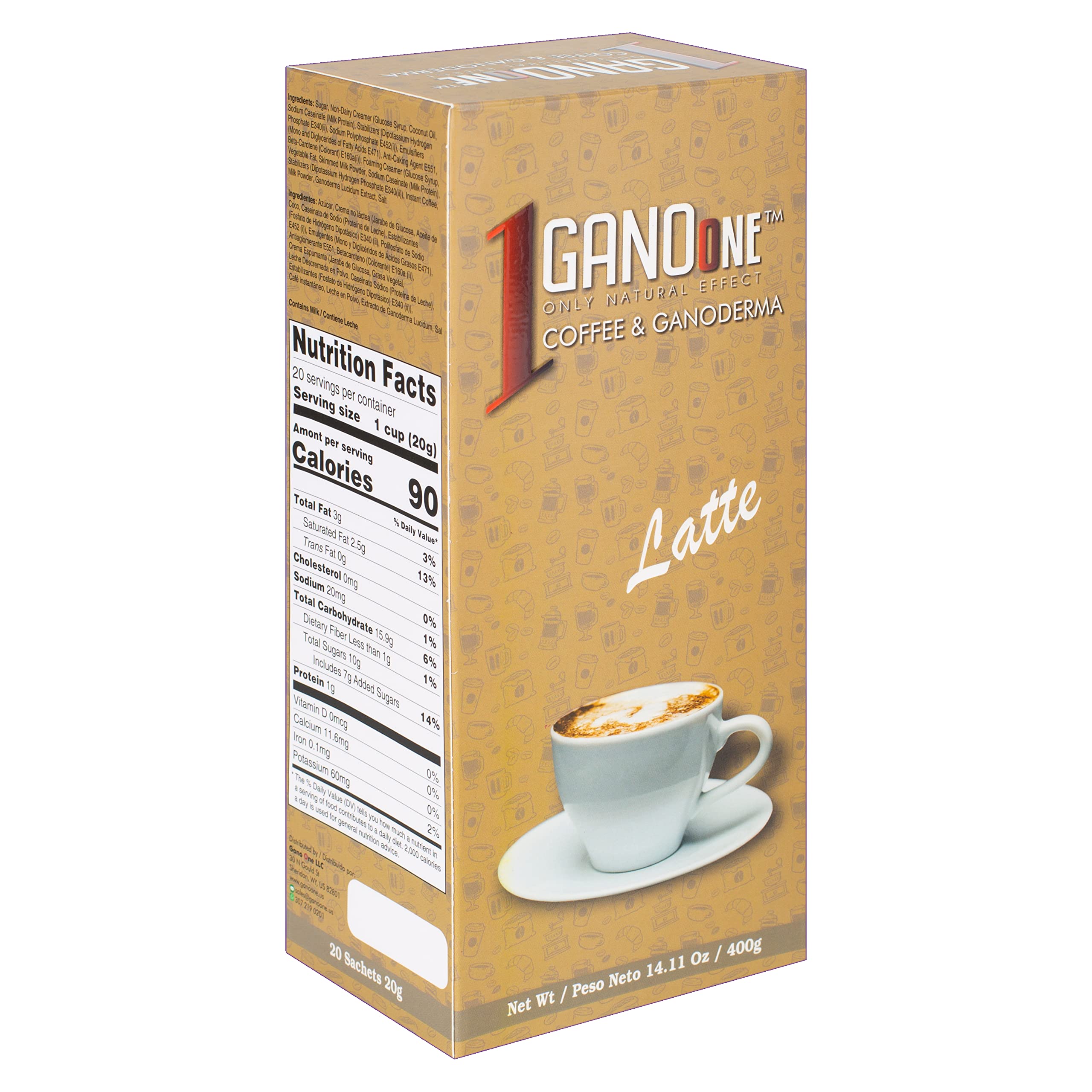 Reishi Mushroom Instant Latte Coffee 20 Sachets