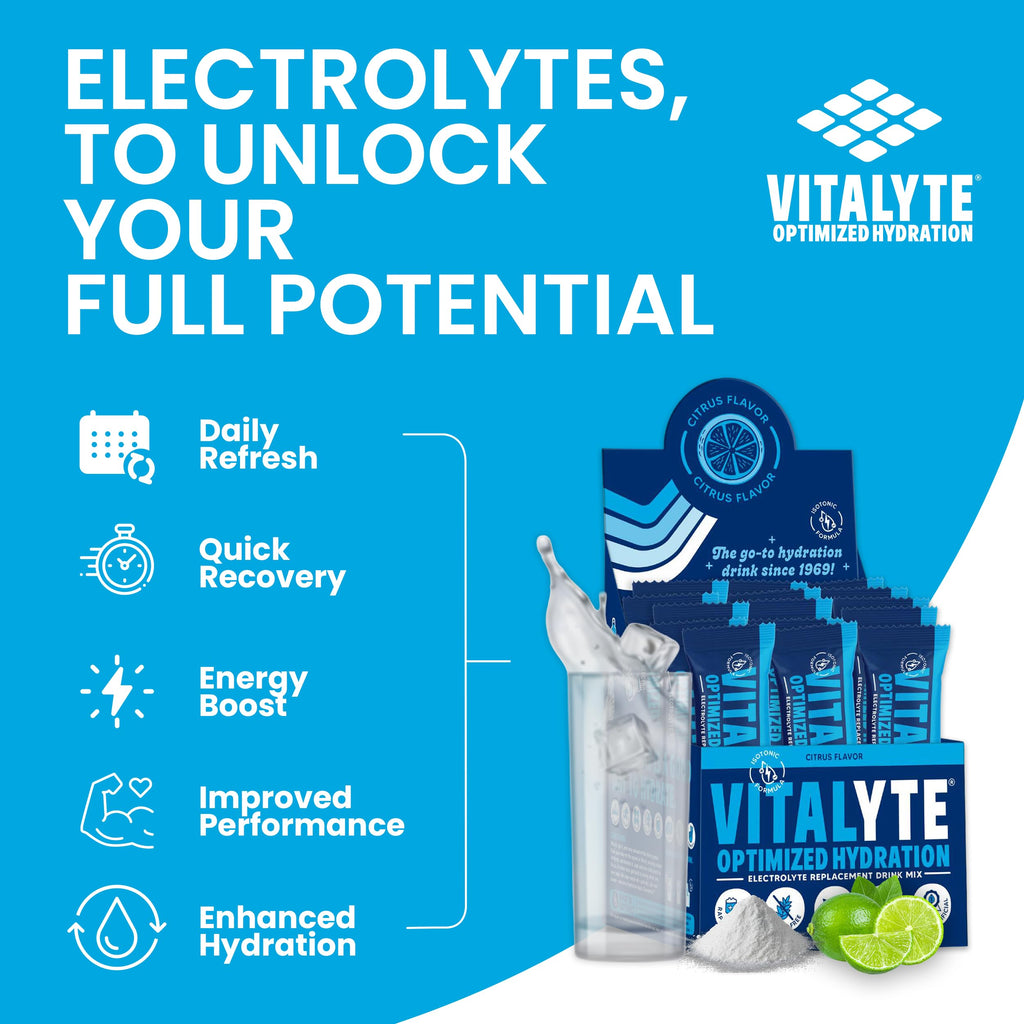Electrolyte Hydration Drink Mix Stick Packs