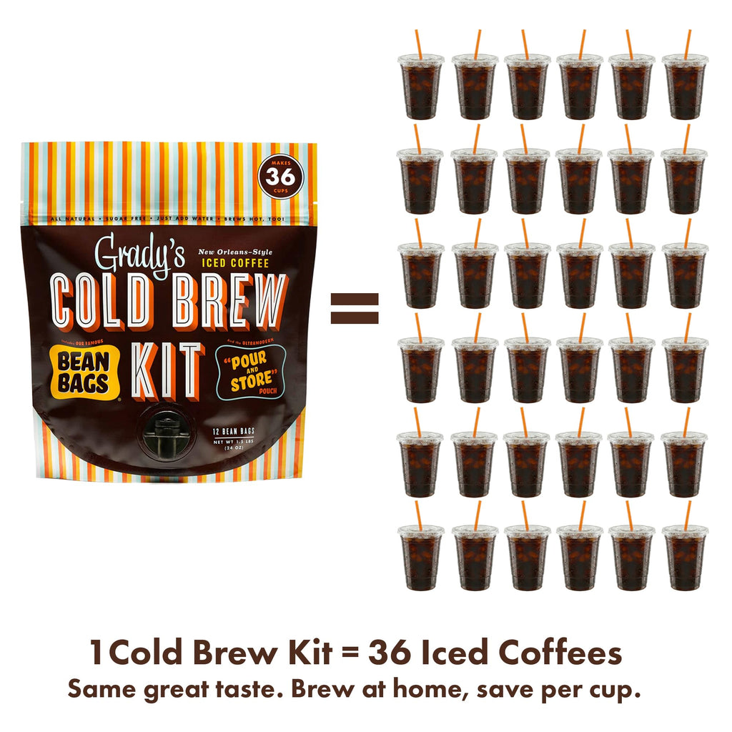 New Orleans Style Cold Brew Coffee Kit 12 Brew Bags