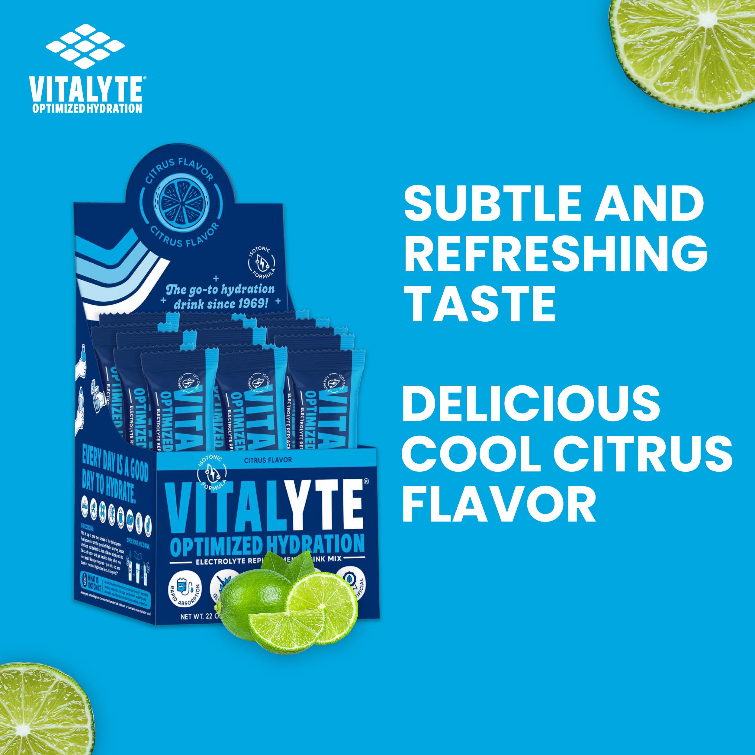 Electrolyte Hydration Drink Mix Stick Packs