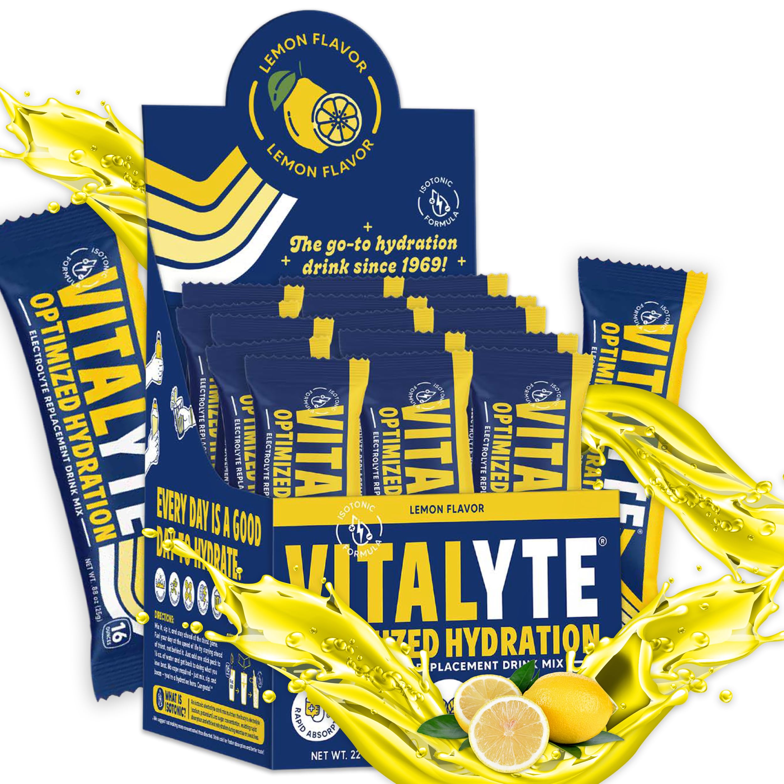 Electrolyte Hydration Drink Mix Stick Packs